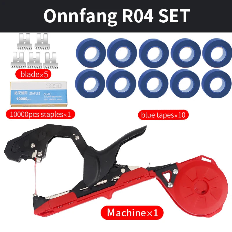 Onnfang Garten-Handbindemaschine, Pflanze, leicht, Gartengeräte, Pflanzenband-Werkzeug für Gemüse, Trauben, Tomaten, Gurken, Garten