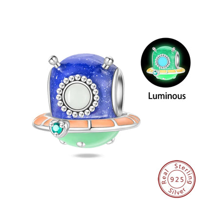 100 % 925 Sterling Silber Mode Raumfahrt Sammlung Rakete Astronaut Charms Perlen passen Qikaola Original Armband DIY Schmuck
