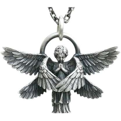 Vintage Gothic Totenkopf Jesus Kreuz Anhänger Halskette Katholischer Schmuck für Männer Punk Religiöse Amulett Halskette