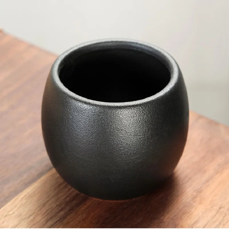 Urn for pet ashes, cat shape memorial cremation urns, hand crafted black, decorative urns for burial dog, ceramic sealed jar