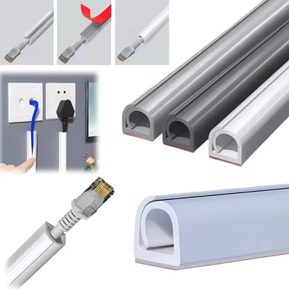 1PC 1/2/3/5m TV Kabel Management Kabel Hider Kabel Organizer Raceway Kit System Abdeckungen Kabel PVC Kabelkanal Kabelhülsen