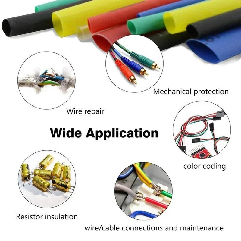 530/560/580/800PCS Schrumpfschläuche kit 2:1 Schrumpf Draht Schrumpfen Wrap Schläuche Draht verbinden Abdeckung Schutz