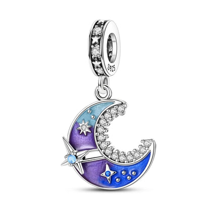 Sicherheitsketten aus 925er-Sterlingsilber, violette Serie, Schmetterling, Widder, Zwillinge, passend für Original-Armbänder, DIY-Schmuckherstellung, Geschenk für Frauen