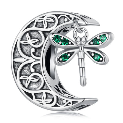 WOSTU Mode Frühjahr Serie Charms Perlen Echt 925 Sterling Silber Blume Vogel Pendent Fit Original-DIY Armband Halskette Schmuck