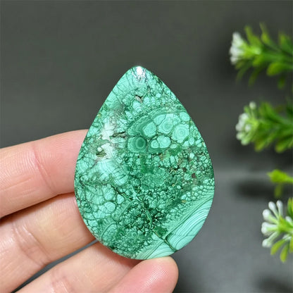 Natürlicher, hochwertiger Malachit in Tropfenform, zum Polieren, DIY, Quarz, Energietherapie, Meditation, Reiki, Hexerei, Heimdekoration, Geschenk