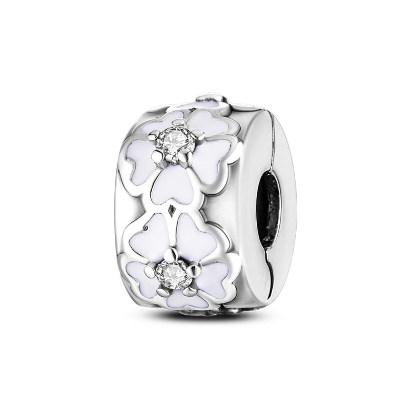Blumen-Charms aus 925er Silber, Sonnenblumen-Tulpen-Anhänger, passend für Original-Pan-Armbänder zur Herstellung von Schmuck