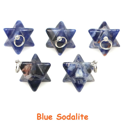 Naturstein Merkaba Stern Reiki Heilkristalle für DIY Energie Edelstein Modeschmuck Zubehör Party Home Dekoration Geschenk