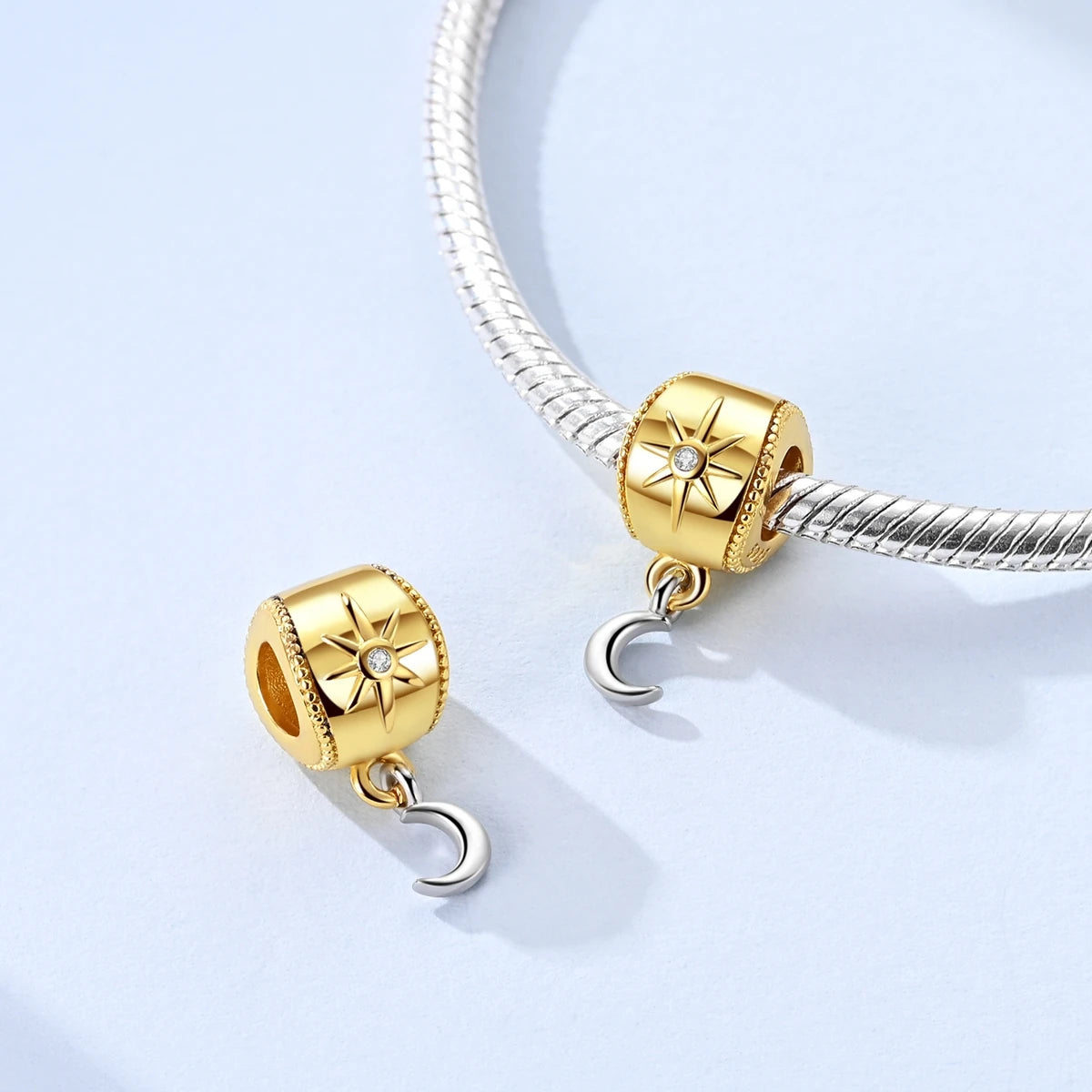 Original-Charm-Perlen aus 925er-Sterlingsilber, goldener Leopard, Glühwürmchen, Schmetterling, Heißluftballon-Perlen, passend für DIY-Armbänder, edler Schmuck