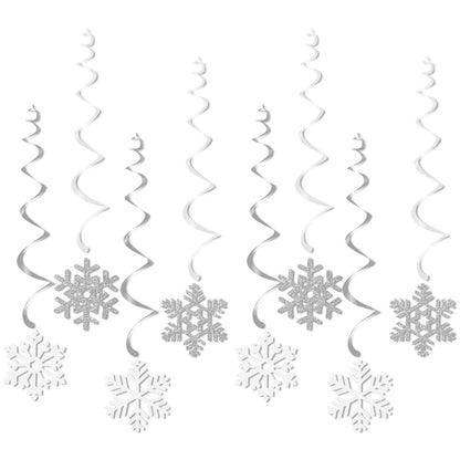 Weihnachtsbaum Schneeflocken Anhänger Dekoration Neujahr Dekor Kunststoff hängende Schneeflocke Baum Ornament für Weihnachtsfeierzubehör