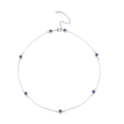 925 Sterling Silber blau Teufel Augen Palme Original Halskette Einhorn überlappen runde funkelnde Anhänger für Frauen Luxus Schmuck Geschenk