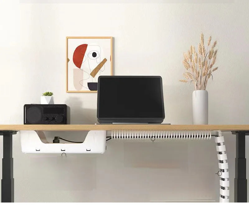 ISRTAO Verstellbare Kabelhülle unter dem Schreibtisch, Kabelablage, Workstation, Kabelmanagement, Schlangen-Organizer für ordentliche Kabelanordnung