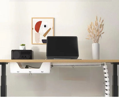 ISRTAO Verstellbare Kabelhülle unter dem Schreibtisch, Kabelablage, Workstation, Kabelmanagement, Schlangen-Organizer für ordentliche Kabelanordnung