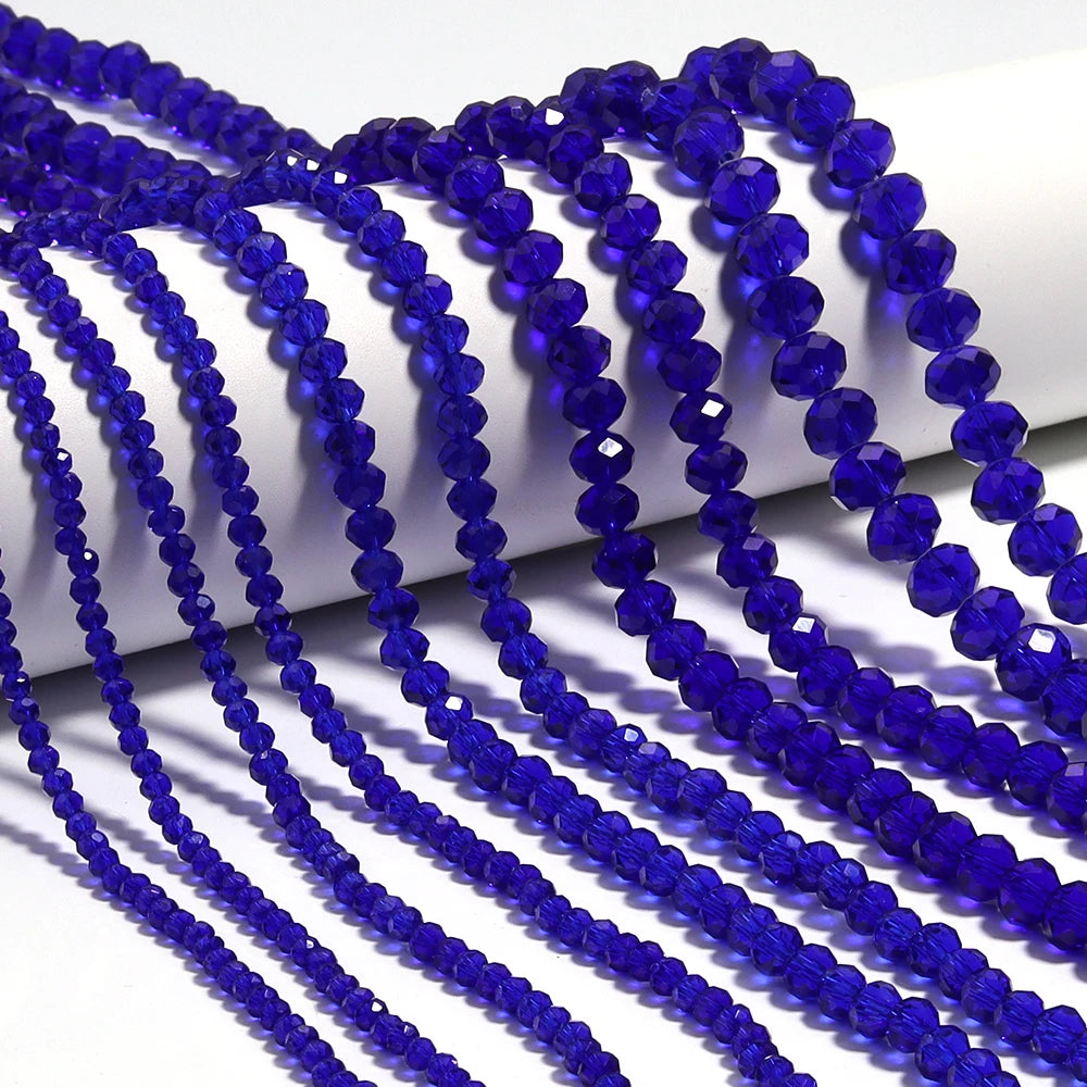 3/4/6/8/10mm Facettierte AB Klar Glas Kristall Rondelle Perlen Bunte Lose Spacer Perlen für Schmuck Machen DIY Armband Halskette