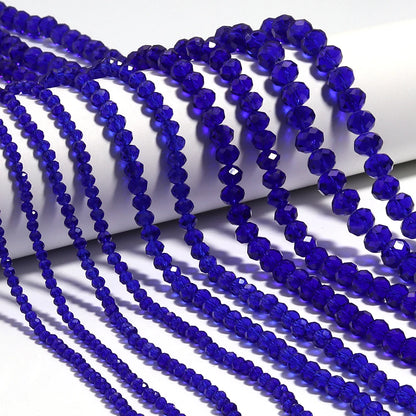 3/4/6/8/10mm Facettierte AB Klar Glas Kristall Rondelle Perlen Bunte Lose Spacer Perlen für Schmuck Machen DIY Armband Halskette