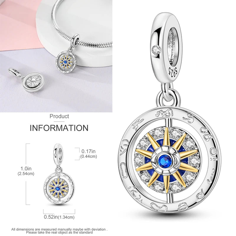 Charms aus 925er-Sterlingsilber, bunt, Sonnenblume, Hund, Jungen, Geschenkartikel, Schmetterling, Flugzeug, Erde, passend für Original-Anhänger, Schmuck, Make-up