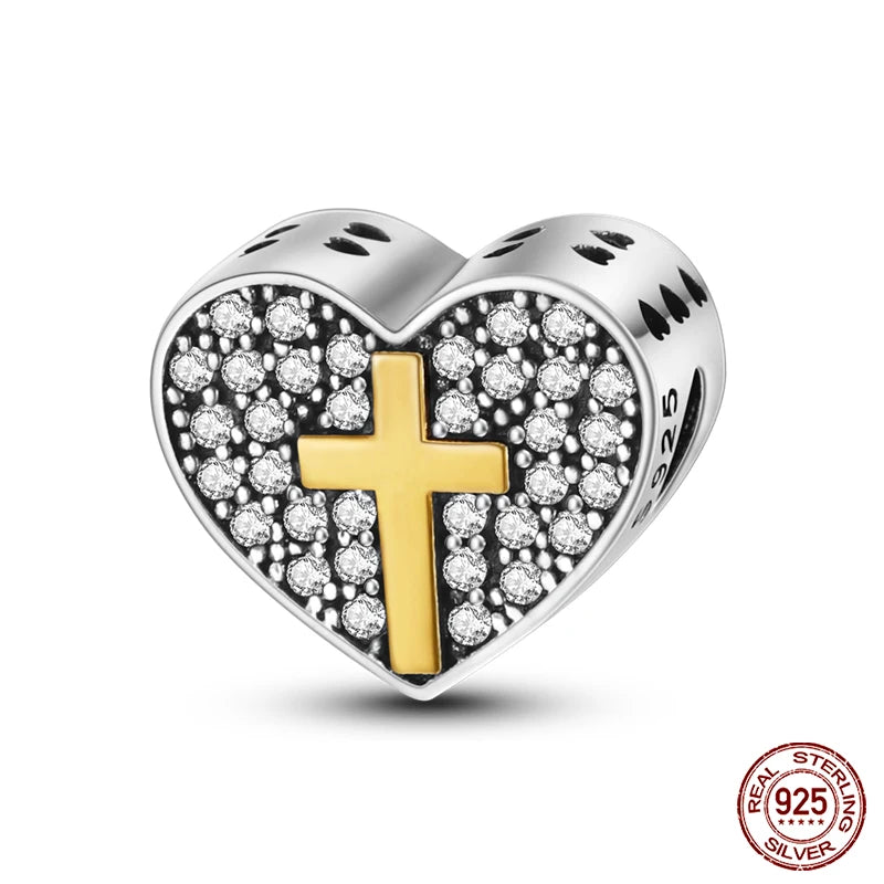 Charms aus 925er-Sterlingsilber, romantische Herz-Serie, Perlen, passend für Qikaola 925 Original-Armbänder, DIY-Schmuck zum Muttertag, Geschenke