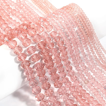 3/4/6/8/10mm Facettierte AB Klar Glas Kristall Rondelle Perlen Bunte Lose Spacer Perlen für Schmuck Machen DIY Armband Halskette