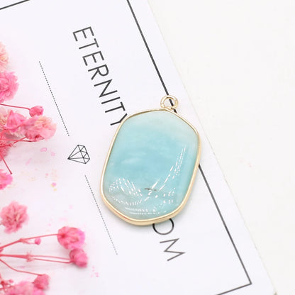 Multishape Natürliche Amazonites Anhänger Charms Natürliche Blaue Stein Stecker für Die DIY Jewerly Halskette Armband Zubehör