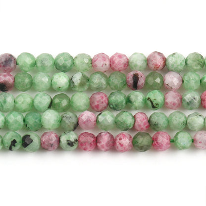 2 3 4mm natürliche facettierte Citrin Opal Jade Onyx Edelstein Perlen runde Mineral perlen für Schmuck herstellung DIY Armband Zubehör