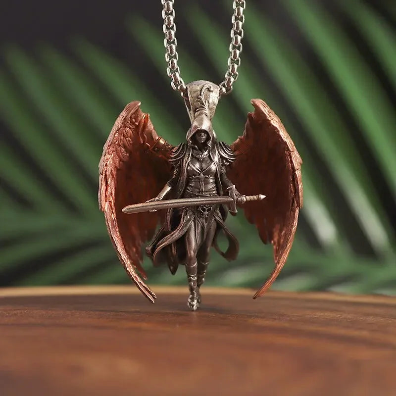 Vintage Gothic Totenkopf Jesus Kreuz Anhänger Halskette Katholischer Schmuck für Männer Punk Religiöse Amulett Halskette