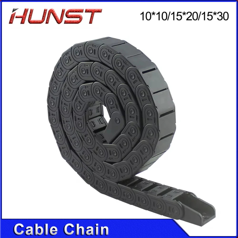 HUNST Kabelkette 7*7 10*10 15*20 15*30mm 1M Nicht öffnende halbgeschlossene Kunststoff-Schleppkettenantrieb Schleppkettenmaschine