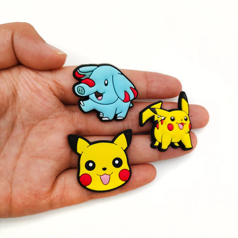 20/27/47 stücke Set Nette Pikachu Charizard Figuren Pokemon Loch Schuhe Charms Diy Schnalle Zubehör Pvc Cartoon Dekoration geschenk
