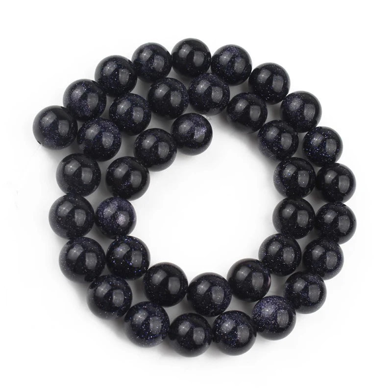 6/8/10mm Naturstein Saphir Farbe Jade Perlen blau runde lose Perlen für Schmuck herstellung liefert DIY Charms Armbänder 15''