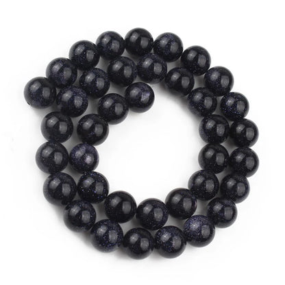 6/8/10mm Naturstein Saphir Farbe Jade Perlen blau runde lose Perlen für Schmuck herstellung liefert DIY Charms Armbänder 15''