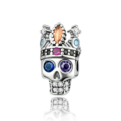Klassische „King Of The Forest“-Perlen aus 925er-Sterlingsilber und glänzender roségoldener Kronen-Anhänger, passend für Armbänder, wunderschöne Schmuckgeschenke