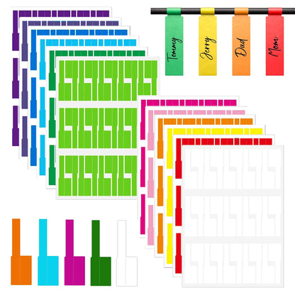 150–1080 Stück selbstklebende Kabeletiketten, bunte, wasserdichte Kabelmarkierungsbinder, Druckeraufkleber, Faserdraht-Etiketten, Organizer