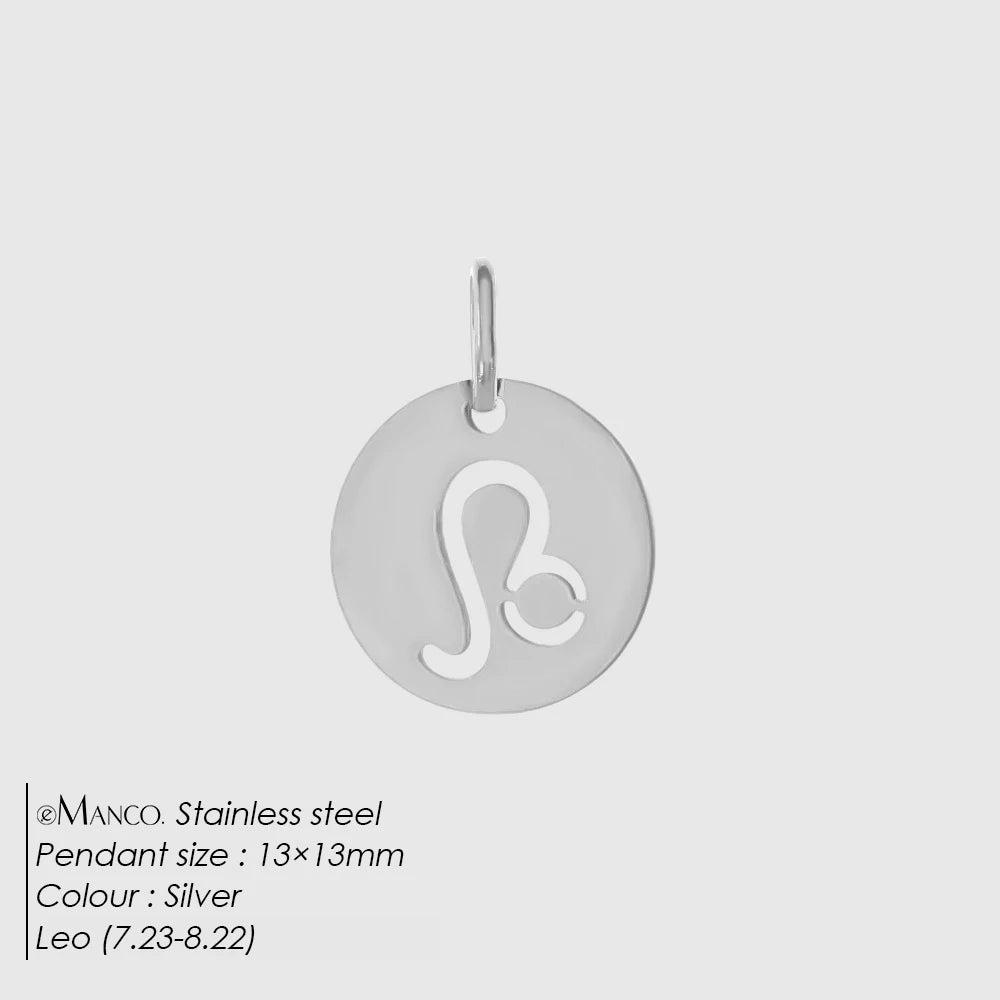 eManco Edelstahl-Skelett mit 12 Sternzeichen, Charm, DIY, Damenmode, Halskette, Schmuck, Zubehör, Herstellung, 48 Stunden Versand
