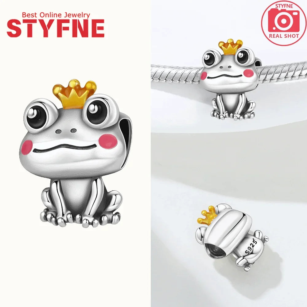 Charm-Perlen aus 925er Silber, Tierserie, Koala, Pinguin, Panda, Chamäleon-Perlen-Anhänger, passend für Original-Armbänder, DIY-Schmuck, Geschenk für Frauen