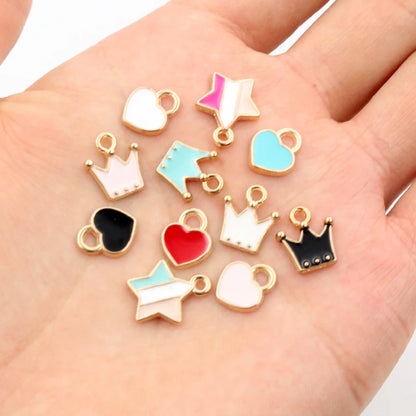 20 Stück 14,5x12mm Emaille Doppelseiten-Herz-Anhänger Anhänger DIY Schmuck Herstellung Zubehör-Ergebnisse für Armband Ohrringe Schlüssel anhänger
