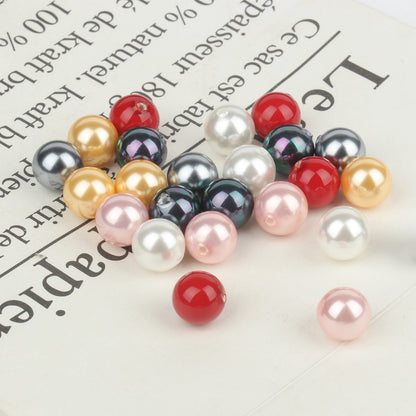 Großhandel 5 stücke Natürliche Shell Perle Perlen 6mm 8mm 10mm 12mm Runde Lose Perlen Gebohrt Halb loch Perlen Für Ohrring Schmuck Machen