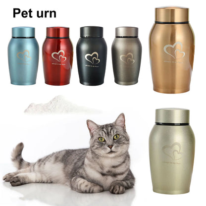 Haustier-Urne, Haustier-Pfotenabdruck, Edelstahl-Urne für Hunde, Katzen, Andenken, Ascheurne, Never Say Goodbye, Haustier-Pfotenabdruck, klein