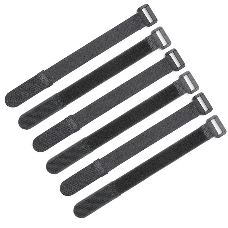 20 Stück schwarze Klettverschlussbänder, Kabelbinder, Kabelriemen, Nylon-Kabelbinder, Kabelorganisator, wiederverwendbares Befestigungsband