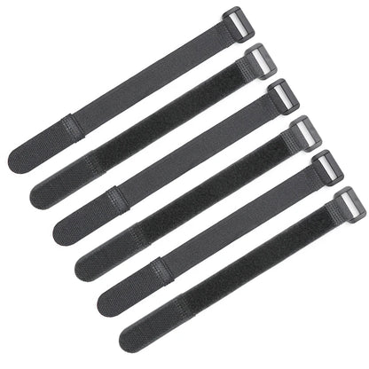 20 Stück schwarze Klettverschlussbänder, Kabelbinder, Kabelriemen, Nylon-Kabelbinder, Kabelorganisator, wiederverwendbares Befestigungsband