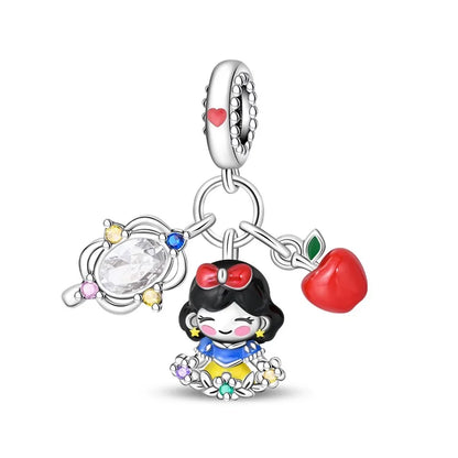 Charakter-Serie, 925er-Sterlingsilber, modisches Mädchen-Paar, Hochzeits-Charms, passend für DIY-Armbänder, Halsketten, exquisite Geschenk-Paarung