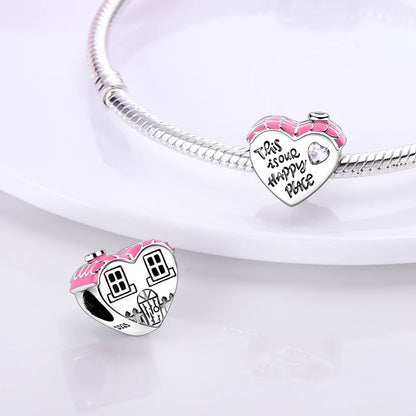 Charms aus 925er-Sterlingsilber, romantische Herz-Serie, Perlen, passend für Qikaola 925 Original-Armbänder, DIY-Schmuck zum Muttertag, Geschenke