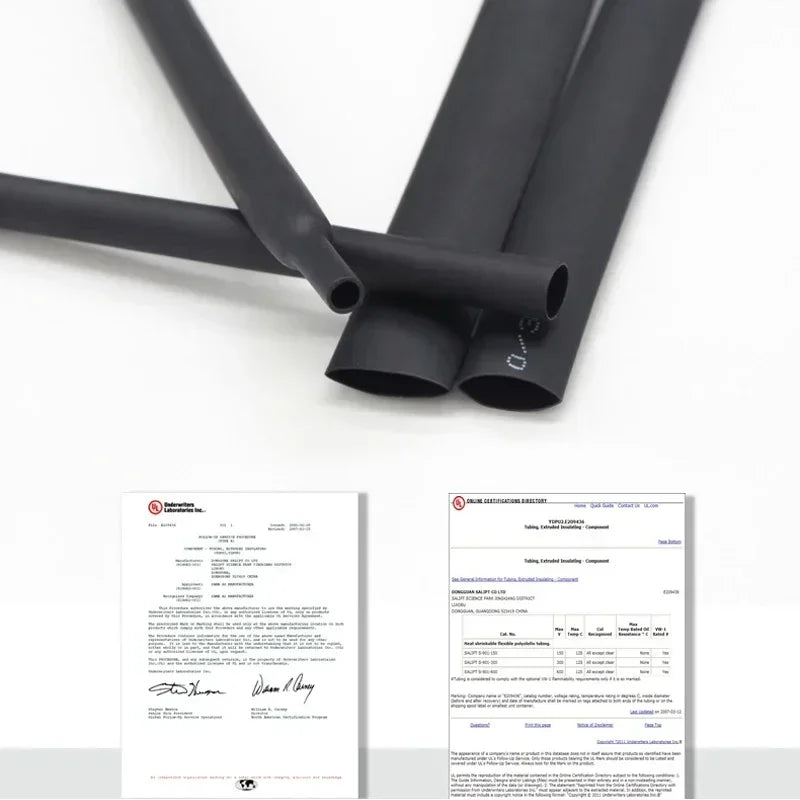1/2/3/5 m 2:1 Schrumpfschlauch Wrap Schwarz Durchmesser 0,6 ~ 210 mm Isolierter Polyolefin-Thermoschlauch DIY Drahtreparatur Kabelschutz