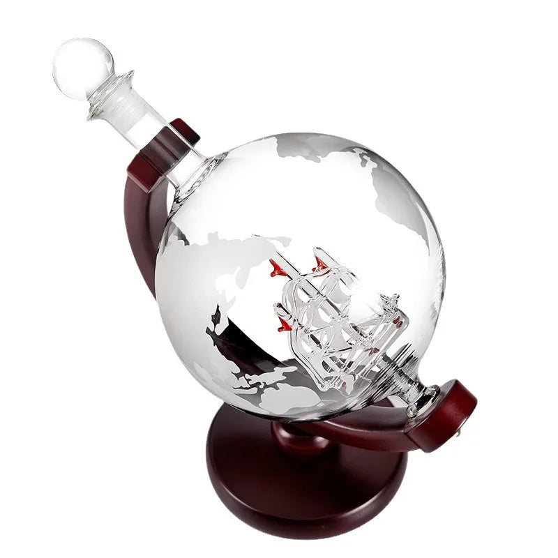 Dekanter in Glaskugelform, Whisky-Set, funkelnde Weinflasche aus Borosilikatglas, Cocktailspender
