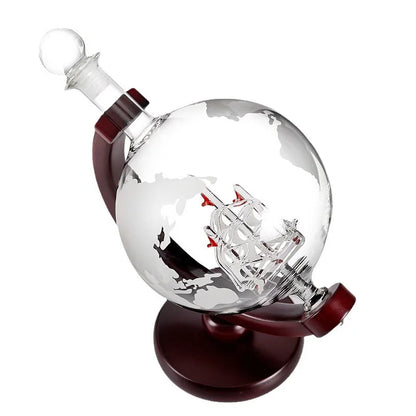 Dekanter in Glaskugelform, Whisky-Set, funkelnde Weinflasche aus Borosilikatglas, Cocktailspender