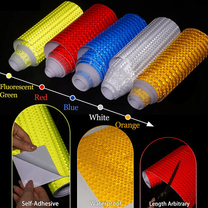 20 cm einfarbiges, reflektierendes Klebeband mit hoher Helligkeit, selbstklebender PVC-Sicherheitsschutz für LKWs, Autos, Baustellen