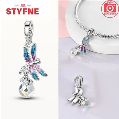 Sterling Silber 925, Fantasie, buntes Herz, Charm-Planeten-Anhänger, Perlen, passend für Original-Armband, Perle für Frauen, edler Schmuck, Geschenk