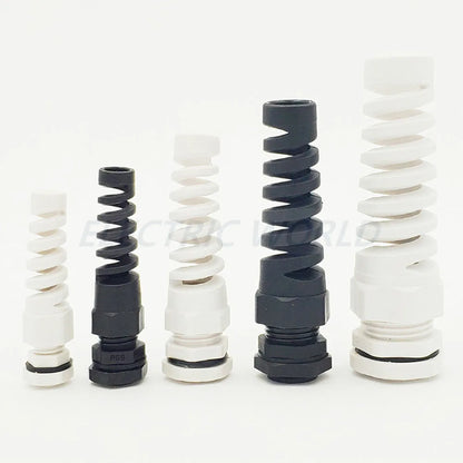 50 stücke Gummi gewinde verschraubung Nylon kabelverschraubung PG7 wasserdichte Draht Kabel leitung stecker IP68 Anti-biegen kunststoff kabel hülse