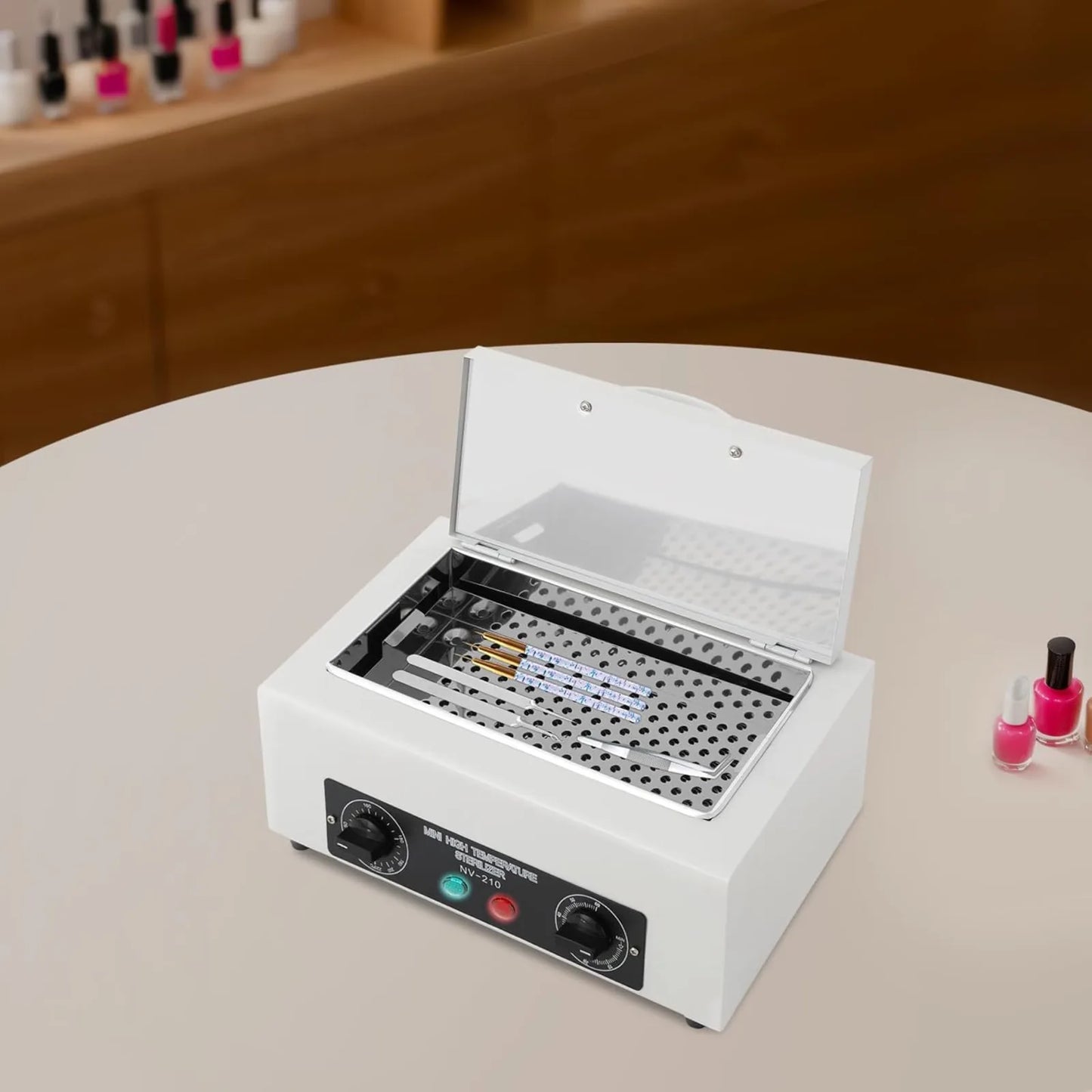 300W Heißluft-Sterilisator Trockenhitzesterilisator Desinfektion 220V ℃   Mit Timer Neues Sterilisationsgerät Nagelwerkzeug-Sterilisator