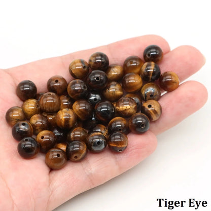 Naturstein, vulkanische Lave, runde Perlen, 4, 6, 8, 10 mm, lose Edelsteinperlen für Schmuckherstellung, DIY-Charms, Armband, Halskette, Ohrringe