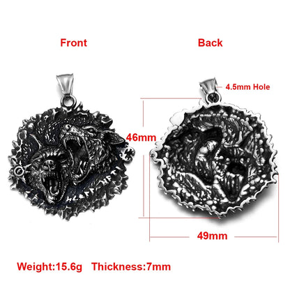Edelstahl Viking Nordischer Anhänger für Halskette DIY Zubehör Schmuckherstellung Erkenntnisse Männer Charm Supplies Punk Axt