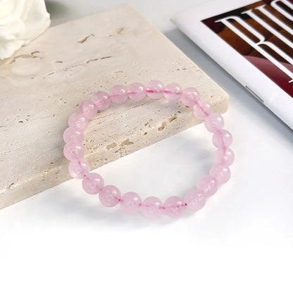 Naturstein rosa Zebra Perlen Armband 6/8mm Dalmatiner Jaspis Rhodochrosit Achat Armband Edelstein Perlen Armband