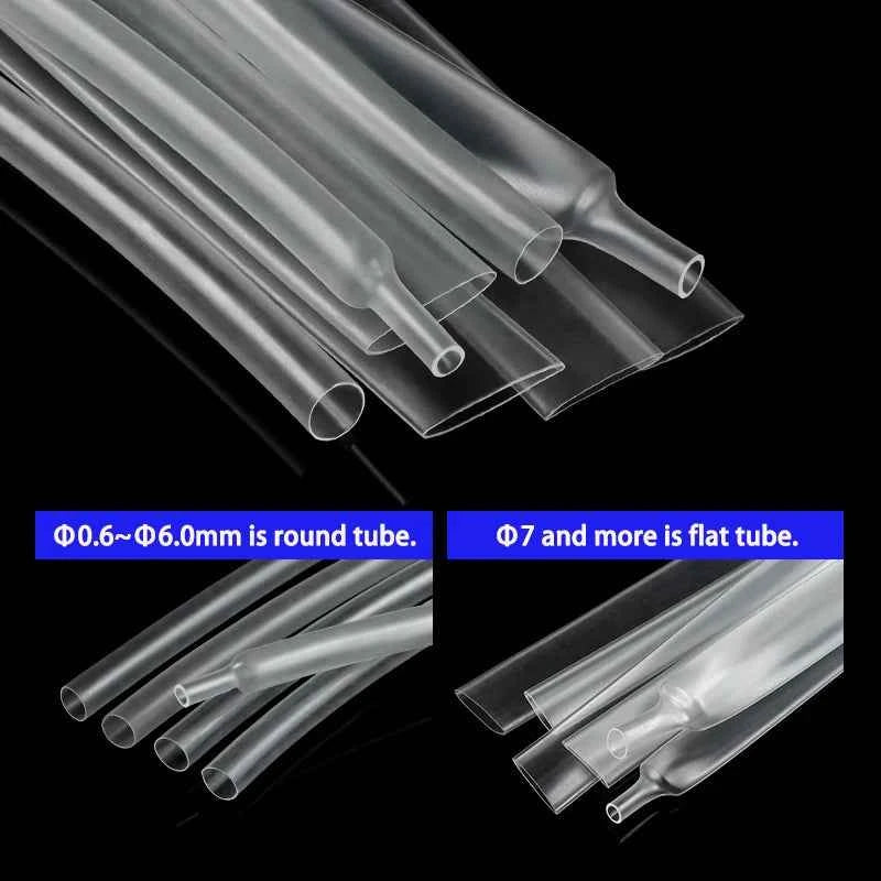 5 m, 2:1 Schrumpfschlauch, Durchmesser 0,6 mm ~ 50 mm, wasserdicht, zum Selbermachen, zum Ummanteln von Drähten und Kabeln, Reparatur ohne Kleber, Polyolefin-Schlauch